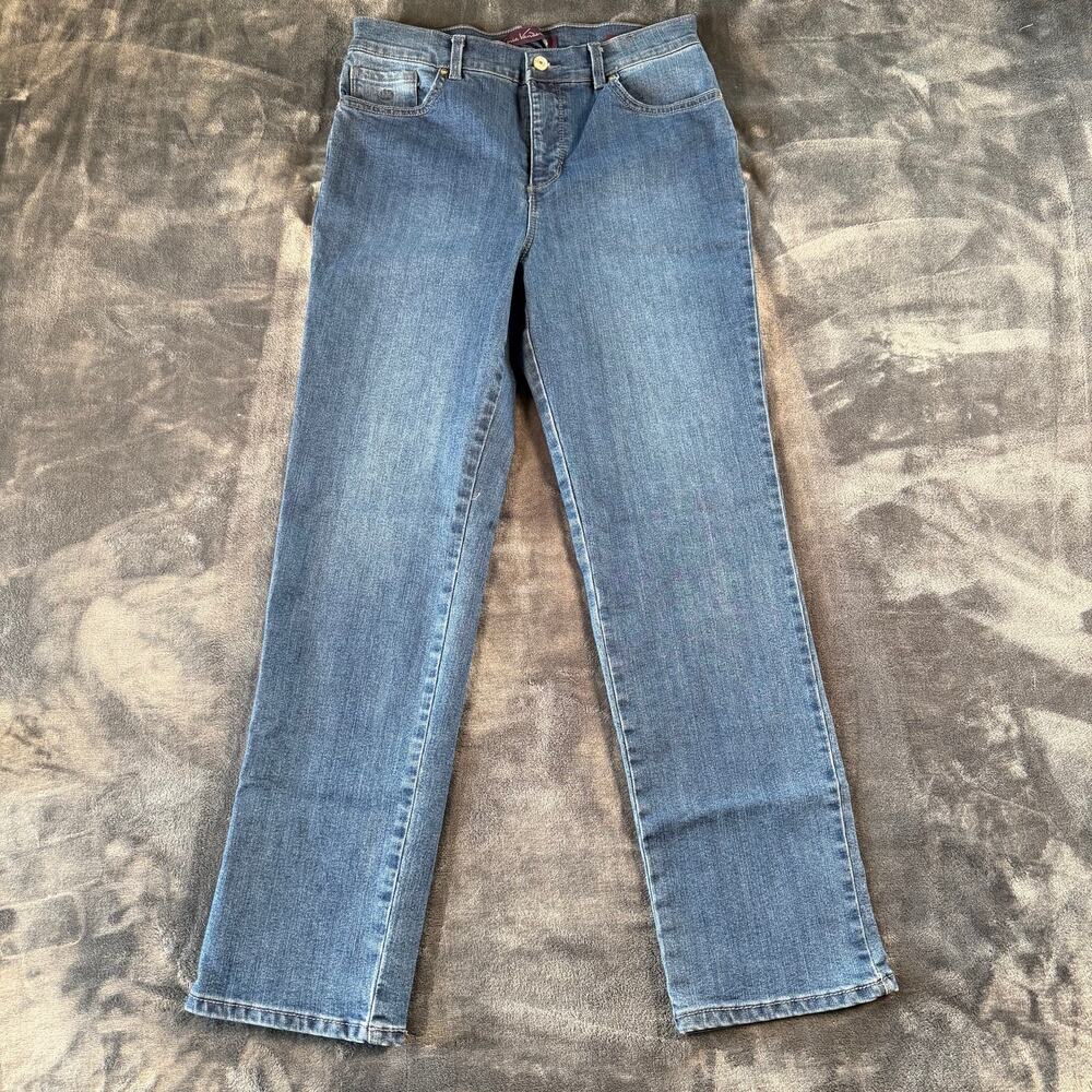 Gloria Vanderbilt Amanda Jeans Women's 10P Petite Blue Stretch Tapered